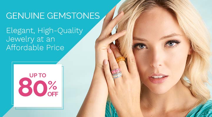 197-220 Gem Treasures® Sterling Silver Choice of Opal & Gemstone 3-Row Band Ring