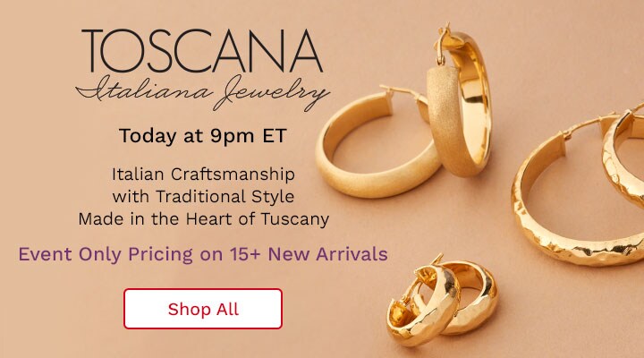 203-811 Toscana Italiana 18K Gold Plated Tubing Choice of Finish & Size Hoop Earrings