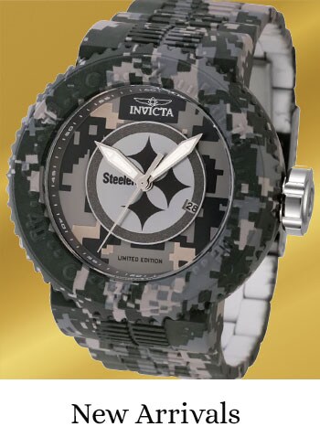 921-724 Invicta NFL 52mm Quartz Date Hydroplated Camo Bracelet Watch